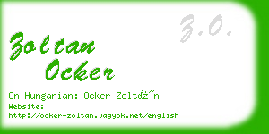 zoltan ocker business card